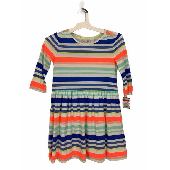 NWT Cat & Jack Striped L/S Dress Large 10/12 - Picture 1 of 5